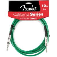 Изображение FENDER 10` FGC-10G CALIFORNIA INSTRUMENT CABLE SURF GREEN кабель 3 метра, цвет зеленый