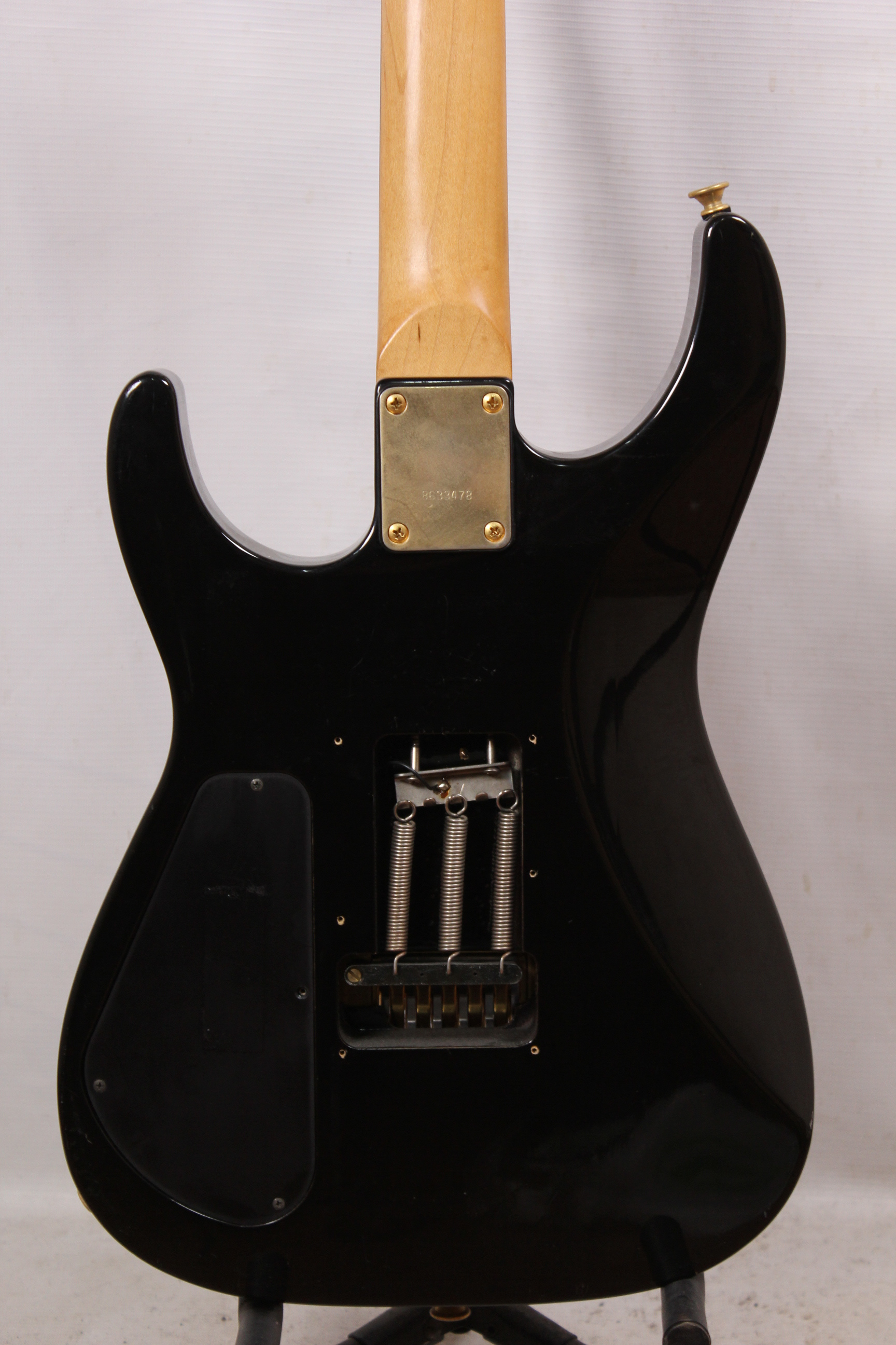 Изображение Grover Jackson Dinky Superstrat Электрогитара б/у, s/n 8633478, HSH, оранжевый пламенный клен, золот