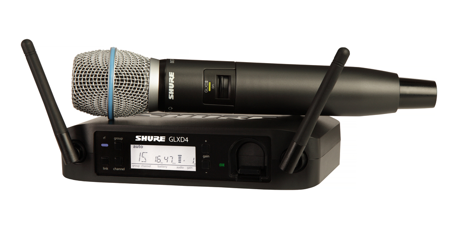 Изображение SHURE GLXD24E/B87A Z2 2.4 GHzЦифровая вокальная радиосистема 