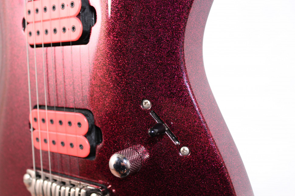IBANEZ RGA121 PRESTIGE TEAM J.CRAFT HH, s/n F0812541, Электрогитара Б/У, pink sparkle, фиксированный Изображение IBANEZ RGA121 PRESTIGE TEAM J.CRAFT HH, s/n F0812541, Электрогитара Б/У, pink sparkle, фиксированный