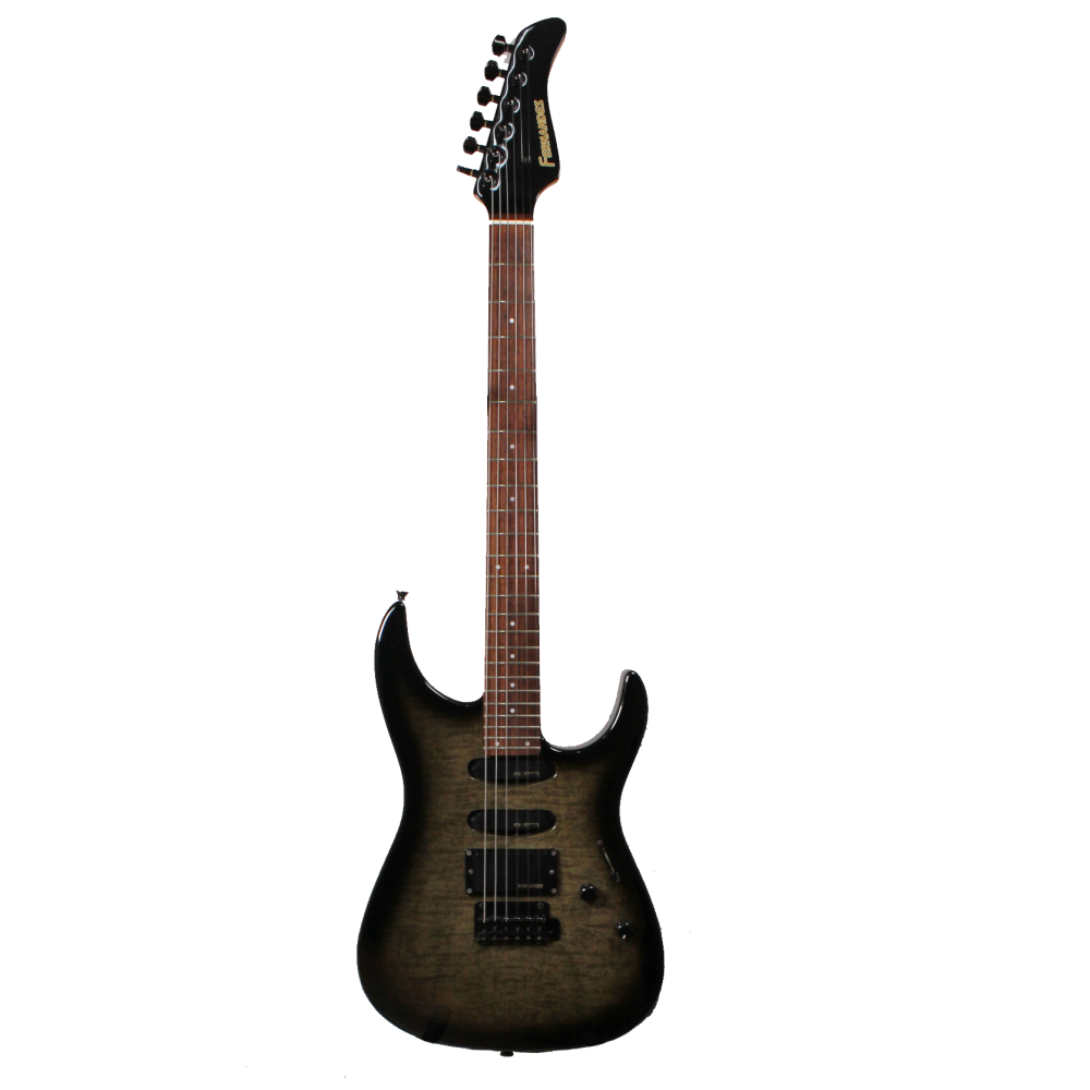 Fernandes FGZ-400 Superstrat Электрогитара б/у, HSS, зеленый Sunburst, черная фурнитура, колки Gotoh Изображение Fernandes FGZ-400 Superstrat Электрогитара б/у, HSS, зеленый Sunburst, черная фурнитура, колки Gotoh