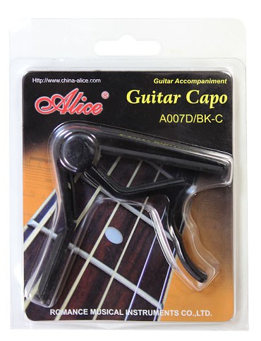 Изображение ALICE A007D/BK-C Каподастр для акустической гитары