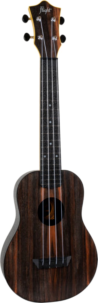 Изображение FLIGHT TUS-55 AMARA - укулеле Travel, сопрано, верхняя дека амара, корпус пластик, чехол в комплекте