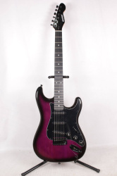 Изображение Selder Stratocaster Электрогитара б/у, SSS, Фиолетовый Sunburst, Черный пикгард, Черная фурнитура