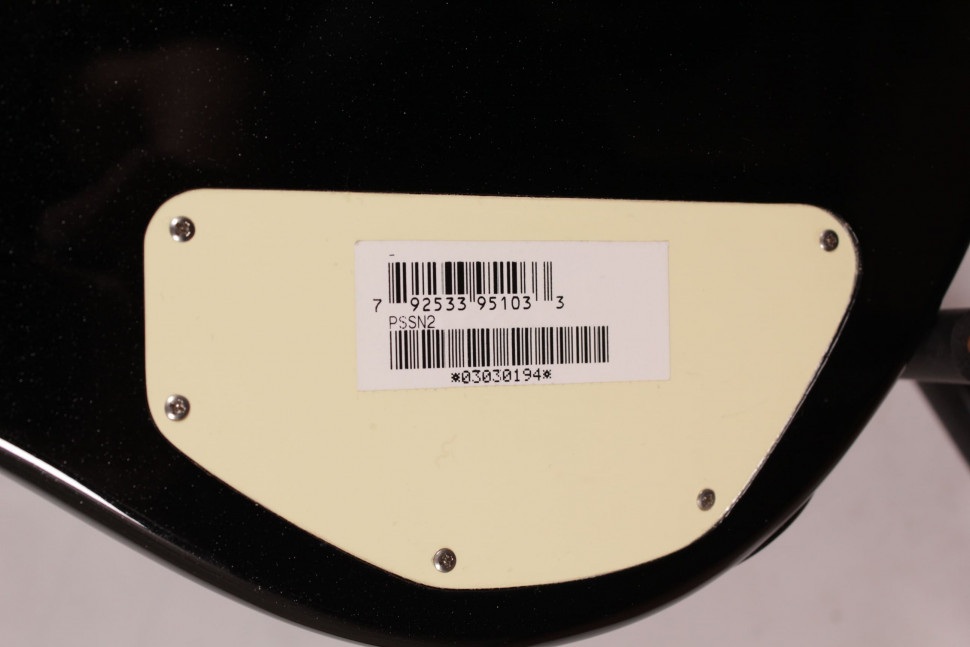 Изображение Silvertone DoubleCut Paul Stanley Signature Indonesia, черный, зеркальный пикгард, датчики Duncan