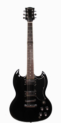 Изображение Maestro SG by Gibson Электрогитара б/у, S/n 12062803505, Черный, Черный пикгард, Хромированная фурни