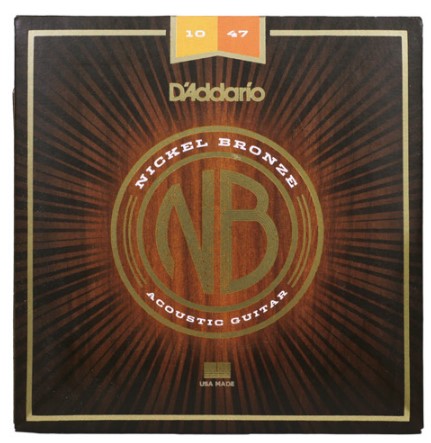 Изображение D`ADDARIO NB1047 Nickel Bronze 010-047 Комплект струн для акустической гитары, Extra Light