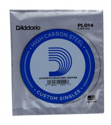 Изображение D`ADDARIO PL014 Струна для гитары 014, сталь