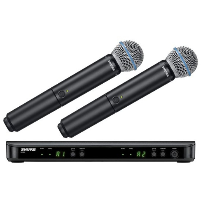 Изображение SHURE BLX288E/B58 M17 662-686 MHz двухканальная радиосистема с двумя ручными передатчиками BETA58