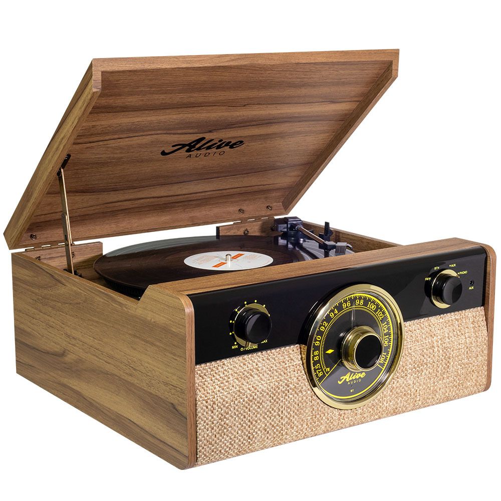 Изображение Alive Audio FUSION Light Wood Виниловый проигрыватель c Bluetooth и FM-радио