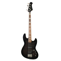 Изображение CLIVE Бас-гитара черный. темно-серый волнистый клен, Активная , Индонезия с чехлом, новая.