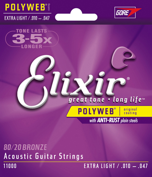Изображение ELIXIR 11000 010-047 Струны для акустической гитары 