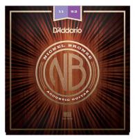 Изображение D`ADDARIO NB1152 Nickel Bronze Комплект струн для акустической гитары, Custom Light, 11-52