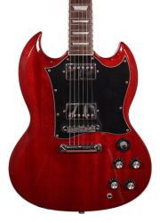 Изображение Aria Pro II SG Электрогитара б/у, s/n 108007, HH, красный, черный пикгард, датчики Bill Lawrence и Q