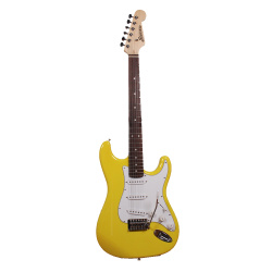 Изображение Stewart Stratocaster Электрогитара Б/У, желтый, белый пикгард, рычаг 338155