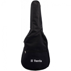 Изображение TERRIS TGB-A-05BK - чехол для акустической гитары, утепленный (5 мм), 2 наплечных ремня, цвет черный