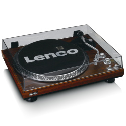 Изображение Lenco L-92 WALNUT Виниловый проигрыватель (MMC, A/R, PC USB)