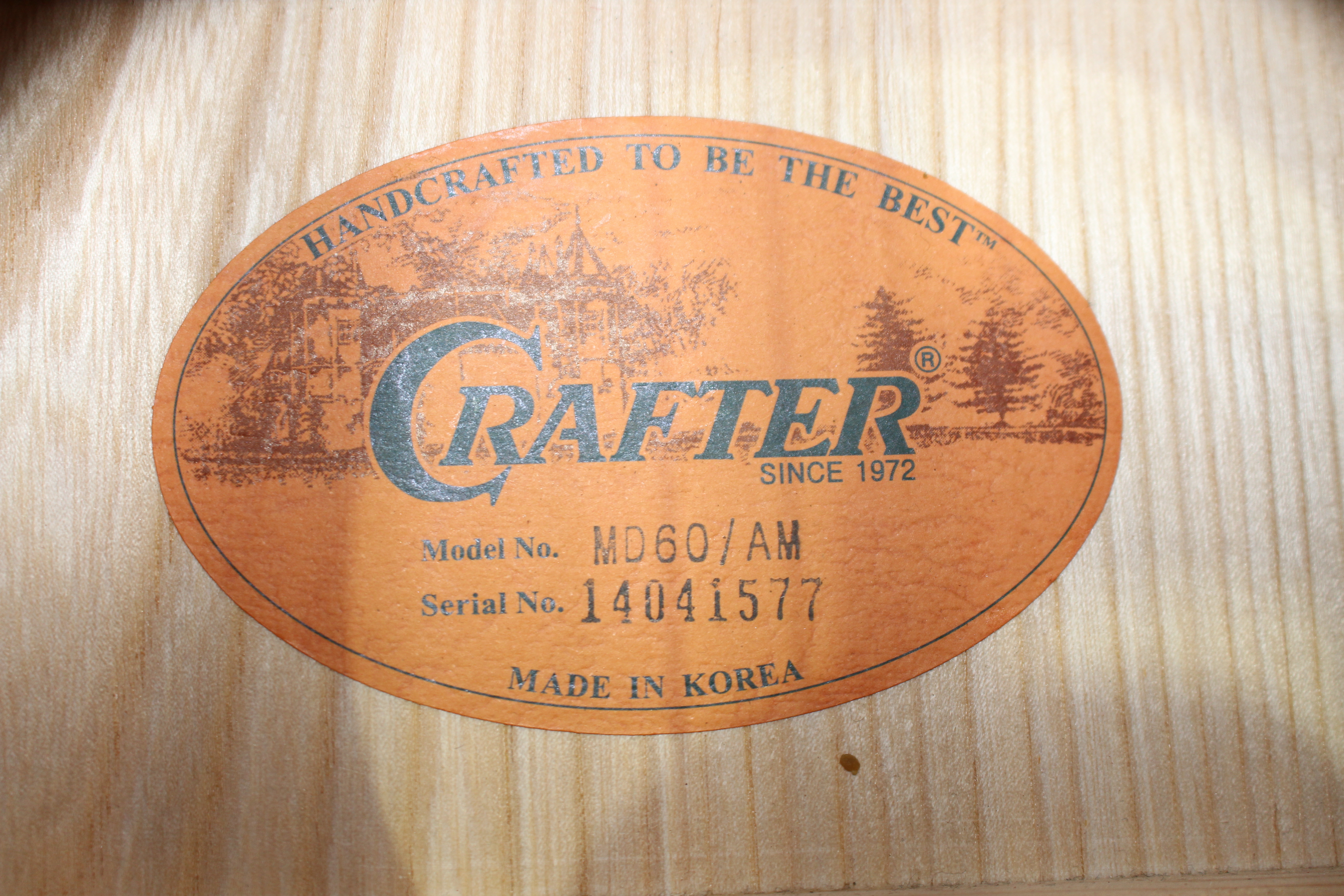 Изображение CRAFTER MD60/AM Акустическая гитара, красно-желтая