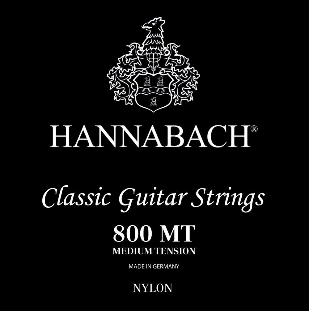 Изображение HANNABACH 800MT Струны для классической гитары, Black Silver Plated, Среднее натяжение, 