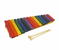 Изображение MUSIC HALL Ксилофон детский цветной, 15 нот + палочки