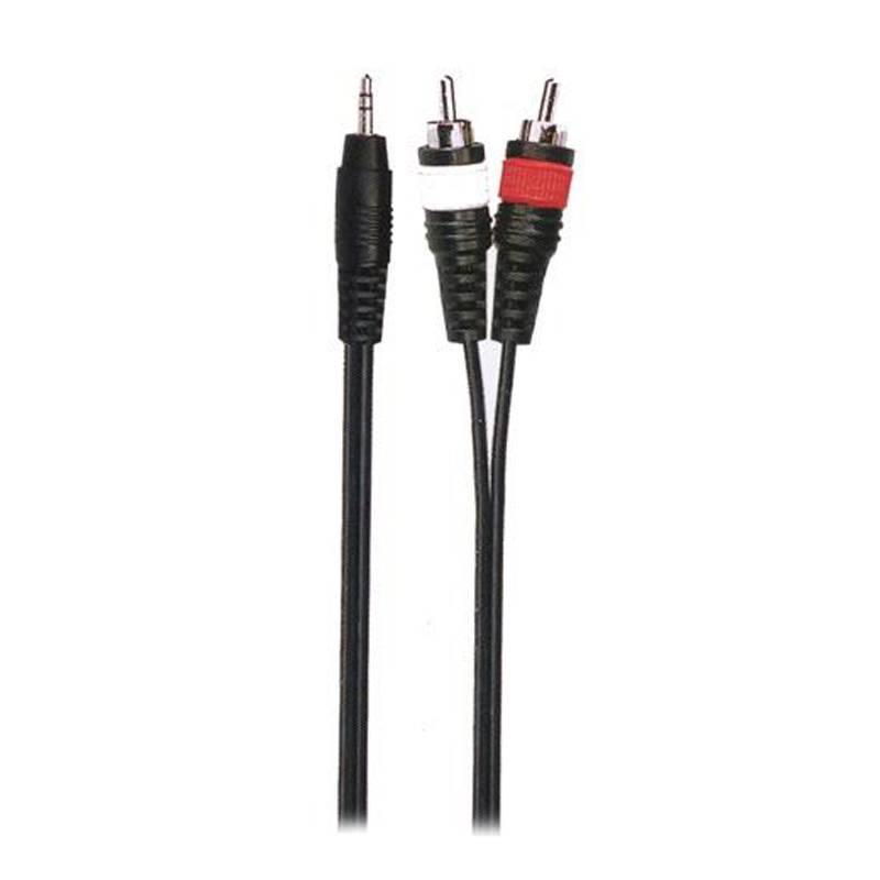 Изображение SHNOOR MJ2RCA-1m Кабель 2хRCA-mini Jack- стерео, 1 метр