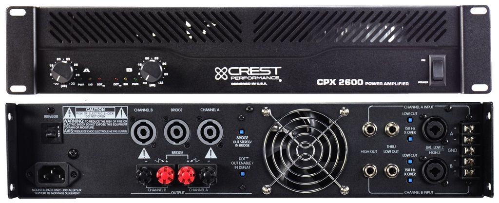 Изображение CREST AUDIO CPX2600 Усилитель мощности 2x500Вт/8Ом