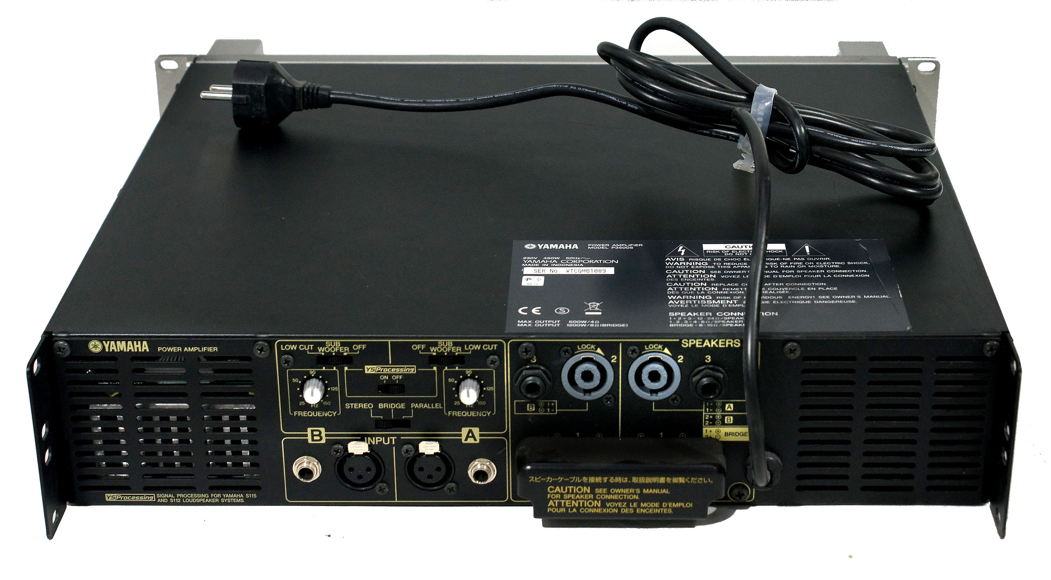 Изображение YAMAHA P-3500S Усилитель мощности 2х350Вт/8Ом