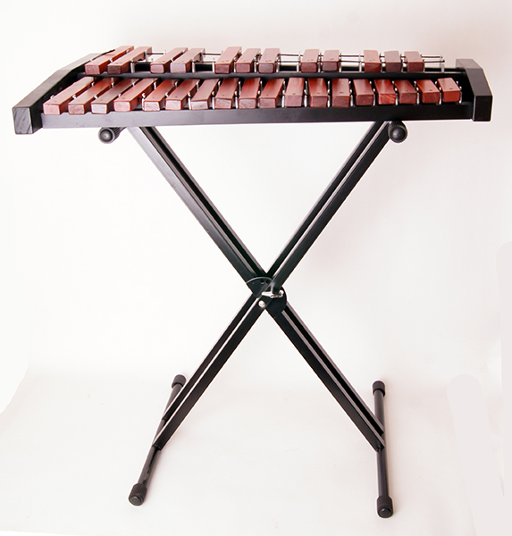 Изображение MUSIC HALL Ксилофон 37 клавиш из пластика, цвет: коричневый, +СТОЙКА +ЧЕХОЛ +ПАЛОЧКИ