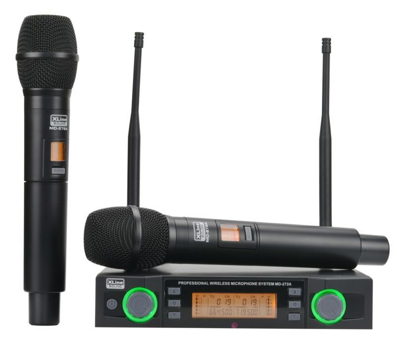 XLINE MD-272A Радиосистема двухканальная c двумя ручными передатчиками, 2 канала по 100 фикс. частот Изображение XLINE MD-272A Радиосистема двухканальная c двумя ручными передатчиками, 2 канала по 100 фикс. частот