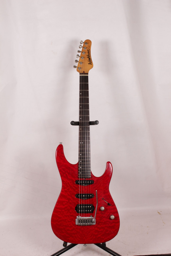 Изображение Washburn USA MG-120 1994 s/n 9409199, HSS, Красный, топ пламенный клен + кейс