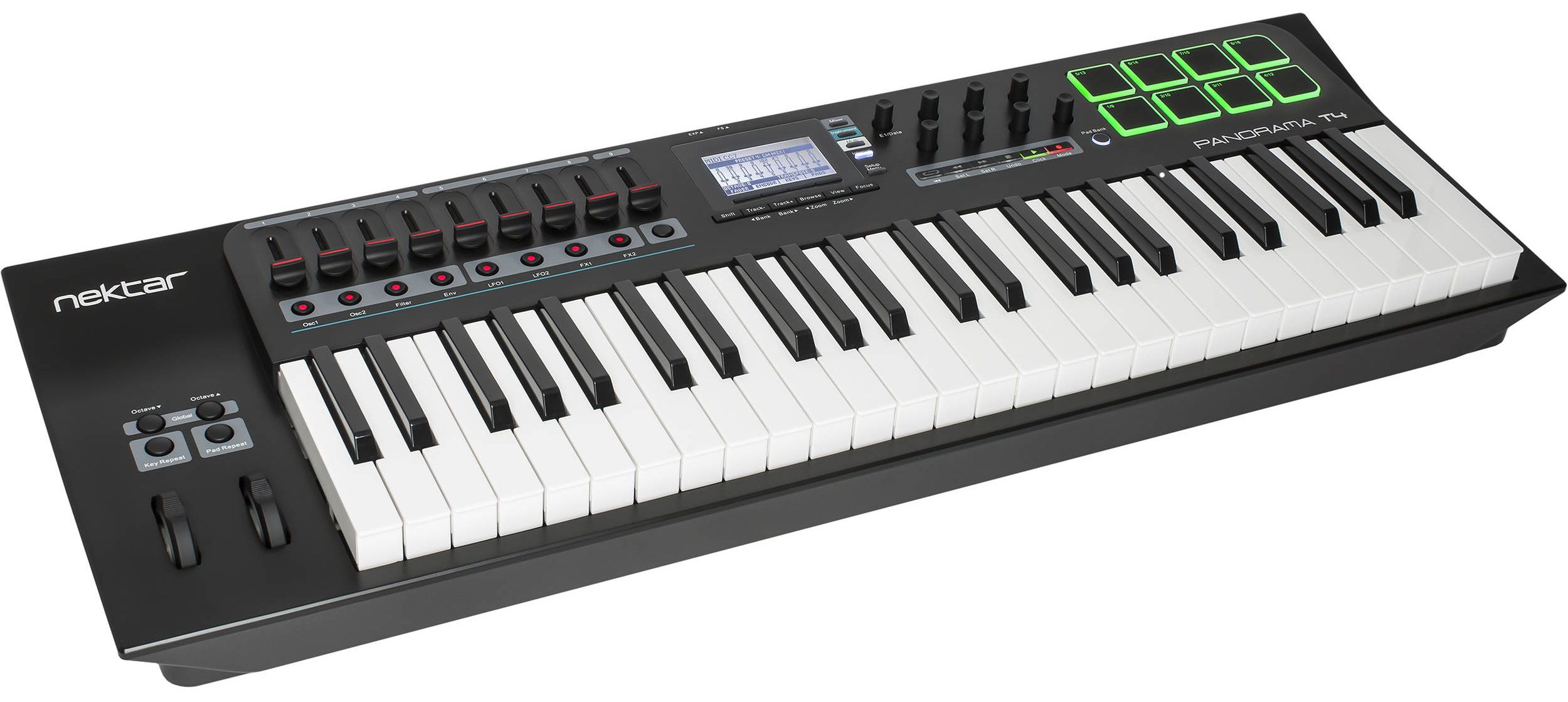 Изображение Nektar Panorama T4 USB MIDI DAW контроллер, 49 клавиш, 8 пэдов с датчиком силы нажатия