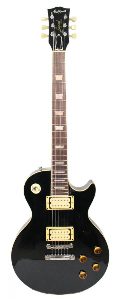 Изображение ARIA PRO II LES PAUL LEOPARD Электрогитара - черный, 80-е годы, s/n: 105193