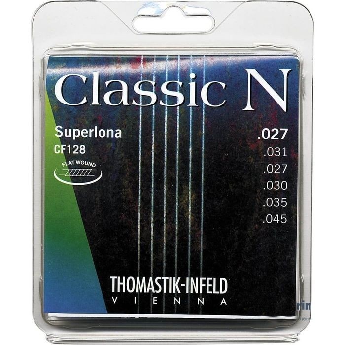Изображение THOMASTIK CF128 Classic N Комплект струн для акустической гитары, нейлон/хромированная сталь 027-045
