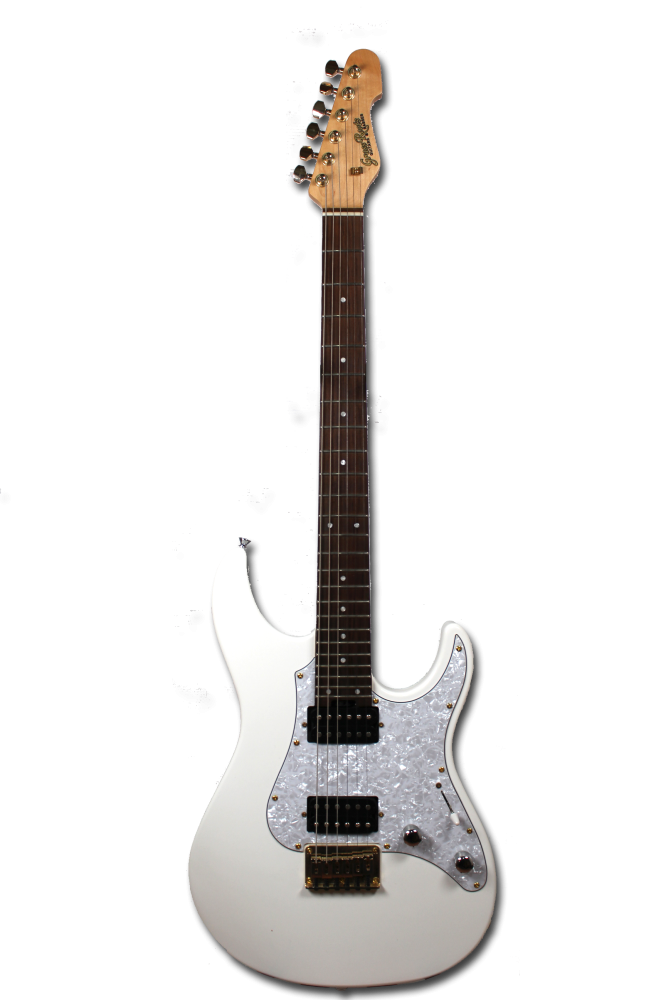 Изображение Grassroots snapper G-SN-45DX Электрогитара Б/У sn: GC2250629, белый, HH, золотая фурнитура, хром руч