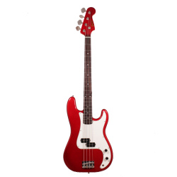Изображение Tomson Precision Bass Spirit Sound Бас-гитара Б/У, красный, красная голова грифа, белый пикгард