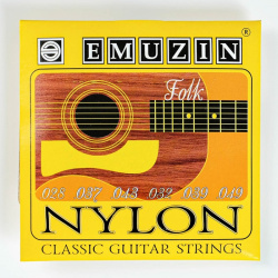 Изображение EMUZIN 6С301NYLON Струны для классической гитары, нейлон с обмоткой из латуни 028w-049w