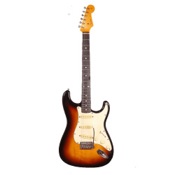 Изображение Fender Stratocaster Japan Электрогитара Б/У, s/n Q014681, 1990е, SSS,  sunburst, кремовый пикгард