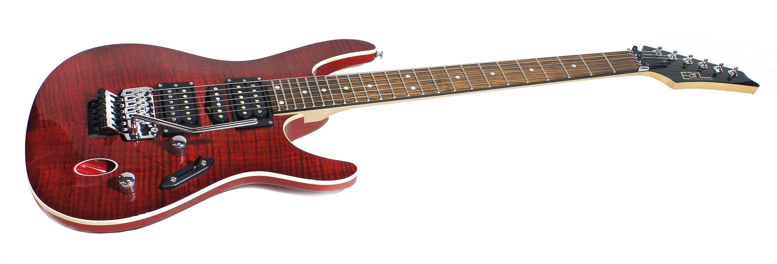 EART EGSL-313 Электрогитара Superstrat, H-S-H, Красный, Волнистый клен Изображение EART EGSL-313 Электрогитара Superstrat, H-S-H, Красный, Волнистый клен