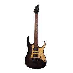 Изображение Ibanez RG350QM Superstrat 2009 Электрогитара s/n I090651008, HSH, серо-зеленый sunburst, желтый перл