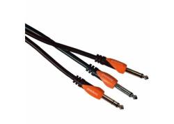 Изображение BESPECO Silos SLYS2J180 - кабель распаянный инструментальный Jack 6,5 мм - 2хJack 6,5 мм 1,8 м