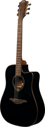 Изображение LAG GLA T118DCE-BLK Электро-акустическая гитара, Дредноут с вырезом и пьезодатчиком цвет - чёрный