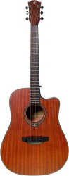 Изображение FLIGHT D-165C SAP - акустическая гитара с вырезом, сапеле-сапеле