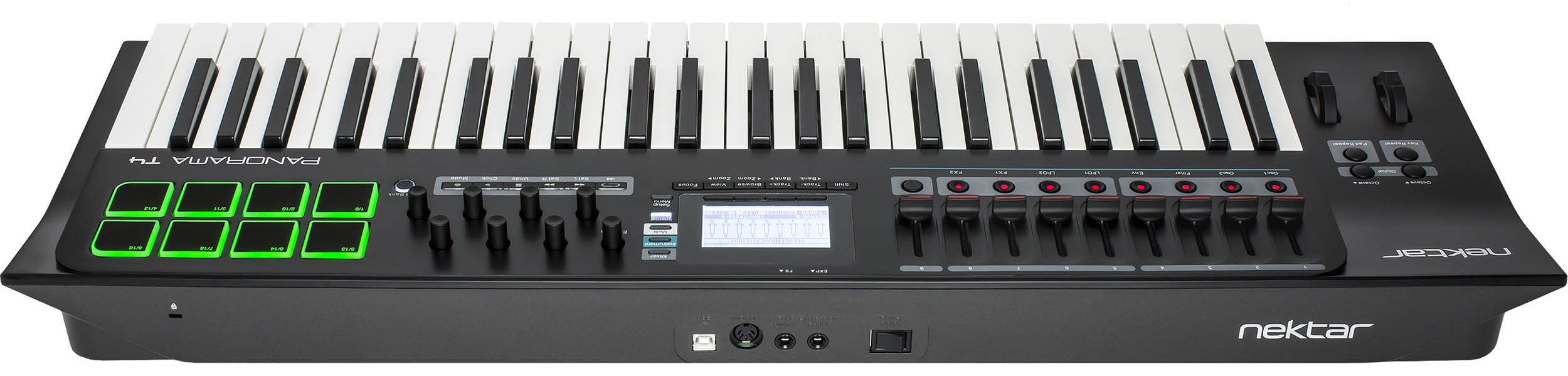 Изображение Nektar Panorama T4 USB MIDI DAW контроллер, 49 клавиш, 8 пэдов с датчиком силы нажатия