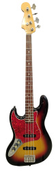 Изображение Edwards Jazz Bass Бас-гитара б/у, s/n 34056 Lefthanded, Sunburst (Трещины на лаке, исписан корпус)