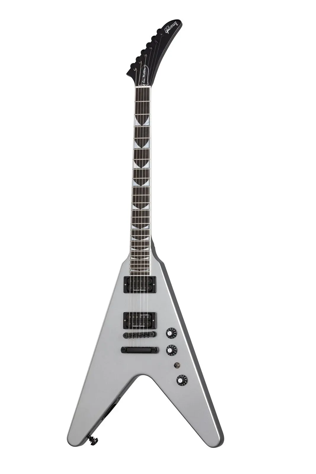Изображение Gibson Dave Mustaine Flying V EXP Электрогитара Б/У, цвет: серебристый металлик, s/n: 226920225