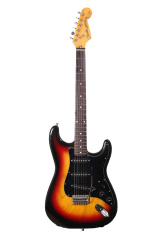 Изображение TENDER SUPER SOUNDS STRATOCASTER JAPAN Электрогитара Б/У, SSS, sunburst, черный пикгард 