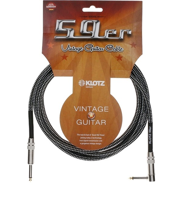 Изображение Klotz VIN-0300 '59 VINTAGE инструментальный кабель моно джек/моно джек, 3 м, твид, разъемы Klotz