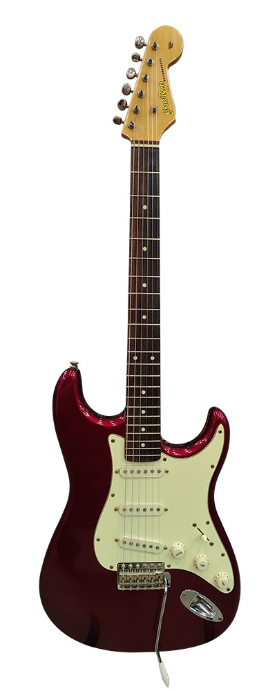 Изображение Grass Roots Stratocaster Электрогитара б/у, SSS, Apple Candy red, белый пикгард, гриф с накладкой