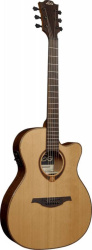 Изображение LAG GLA T118ACE Электро-акустическая гитара, Аудиториум с выреозом и пьезодатчиком, натуральный цвет