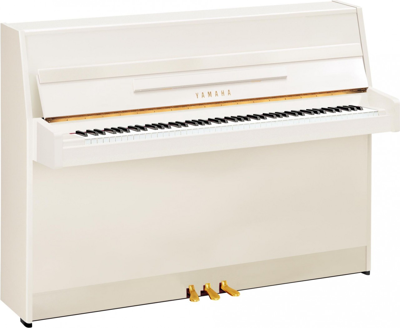 Изображение YAMAHA JU109PWH Пианино 109 см., цвет: белый, полированное + БАНКЕТКА